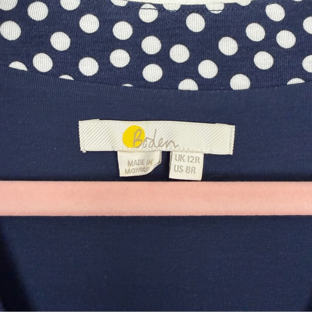 Boden Eva Jersey Midi Dress French Navy Spot 8 - Picture 5 of 8